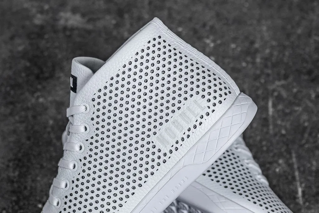 WHITE LEATHER MID TRAINER (WOMEN'S)