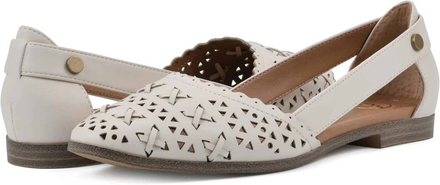 WHITE MOUNTAIN Women's Nobler Open Ballet Flat