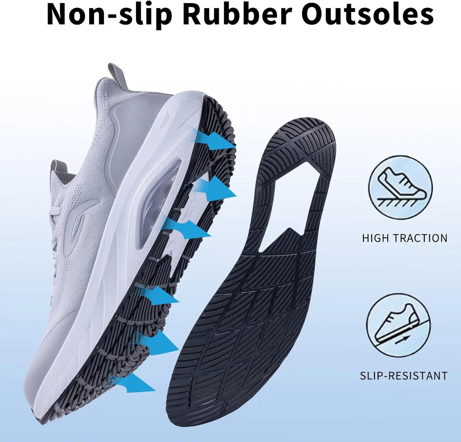 Wide Toe Box Arch Support Walking Shoes for Men | Orthotic Plantar Fasciitis Tennis Sneakers | Slip On Athletic Running Shoes
