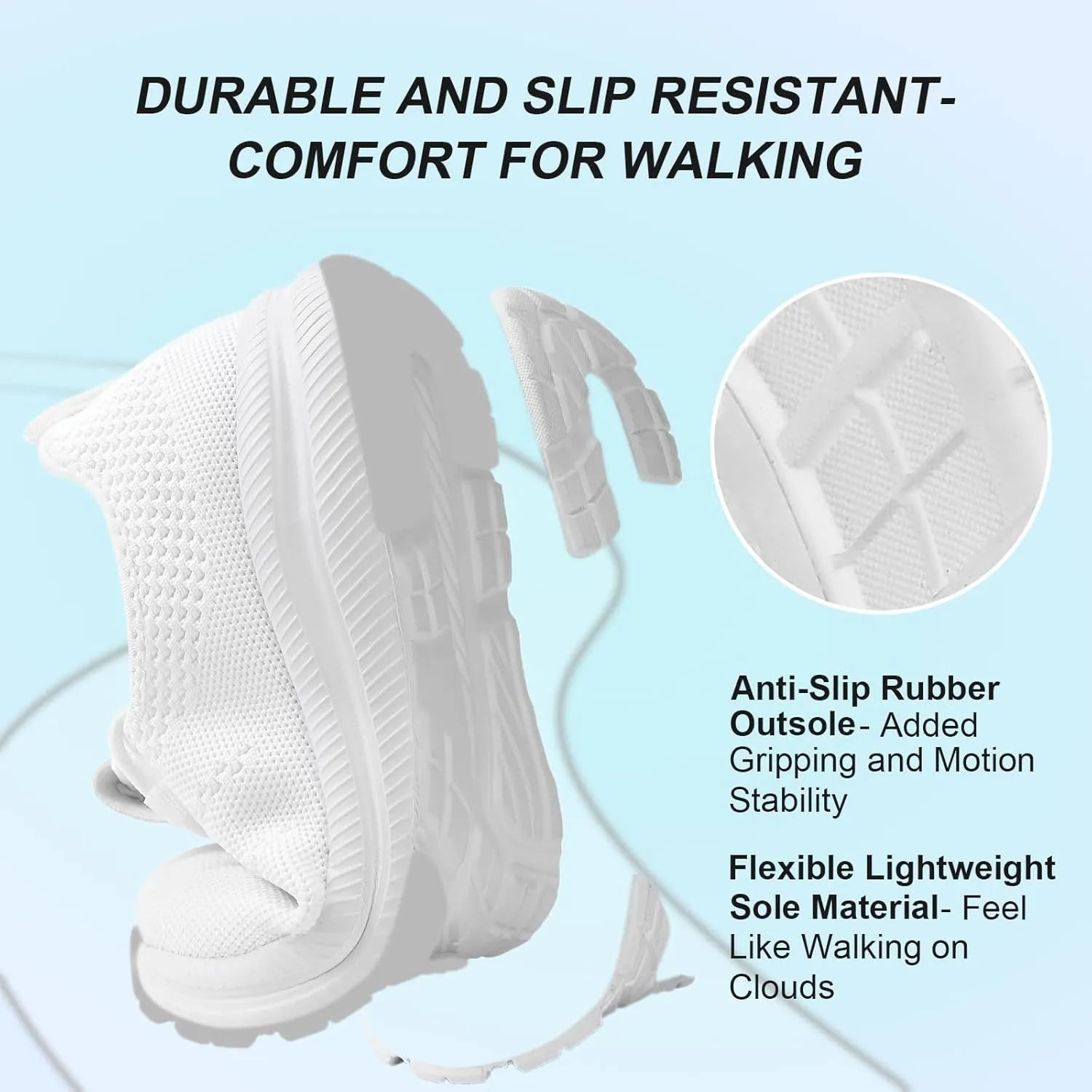 Wide Toe Box Shoes Women Non-Slip Wide Width Sneakers Ultra Light Extra Wide Road Running Shoes for Women Breathable Tennis Walking Gym Workout Trainer 6-12