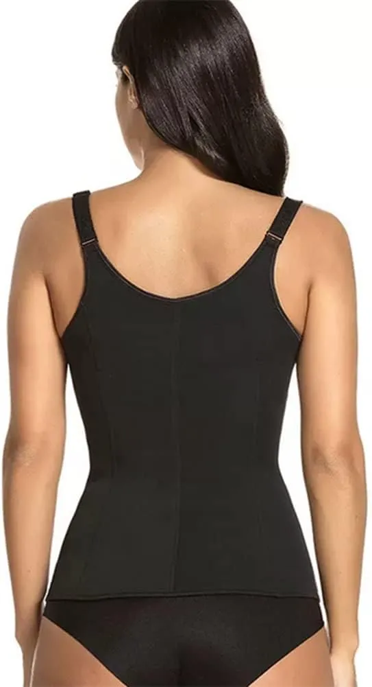 Woman Waist Trainer Latex Zip Hooks Vest Tummy Belly Girdle Body Shaper Trimming Cincher