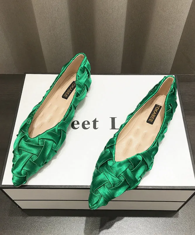 Women Soft Comfy Apricot Flat Shoes Pointed Toe