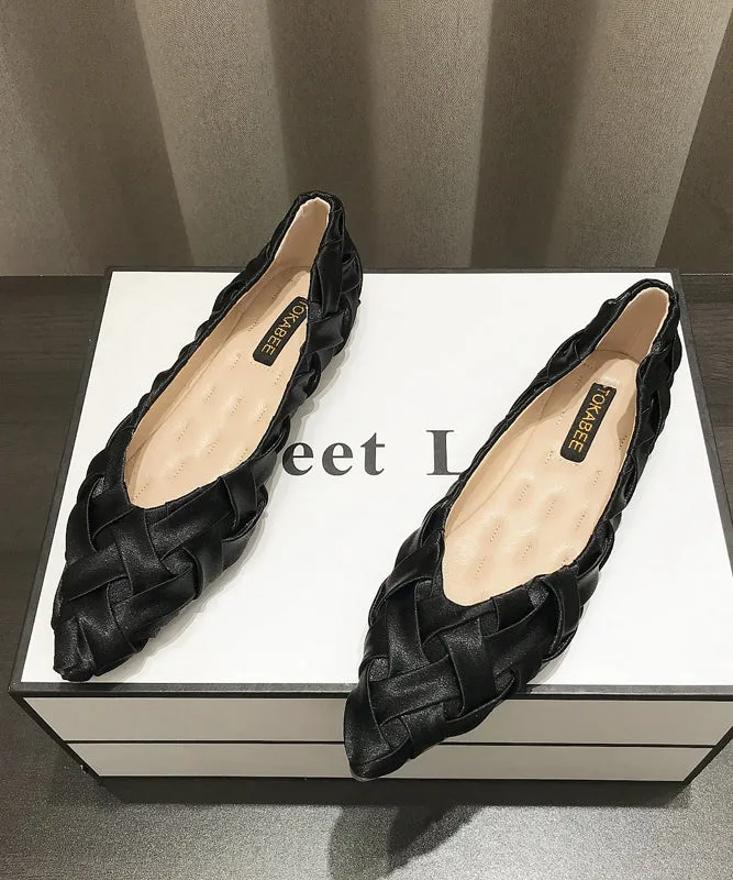 Women Soft Comfy Apricot Flat Shoes Pointed Toe
