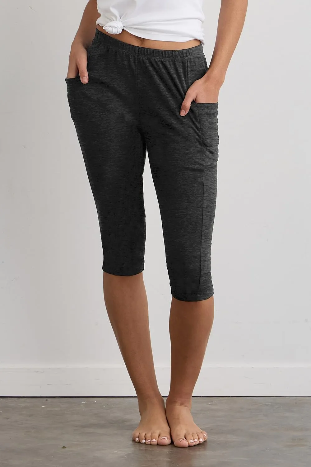 Women's 100% Organic Pima Cotton Capri Leggings