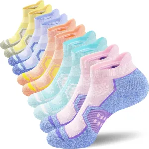 Womens Ankle Comfort Cushioned Anti-blister Wicking Athletic Running Socks 5 Pairs