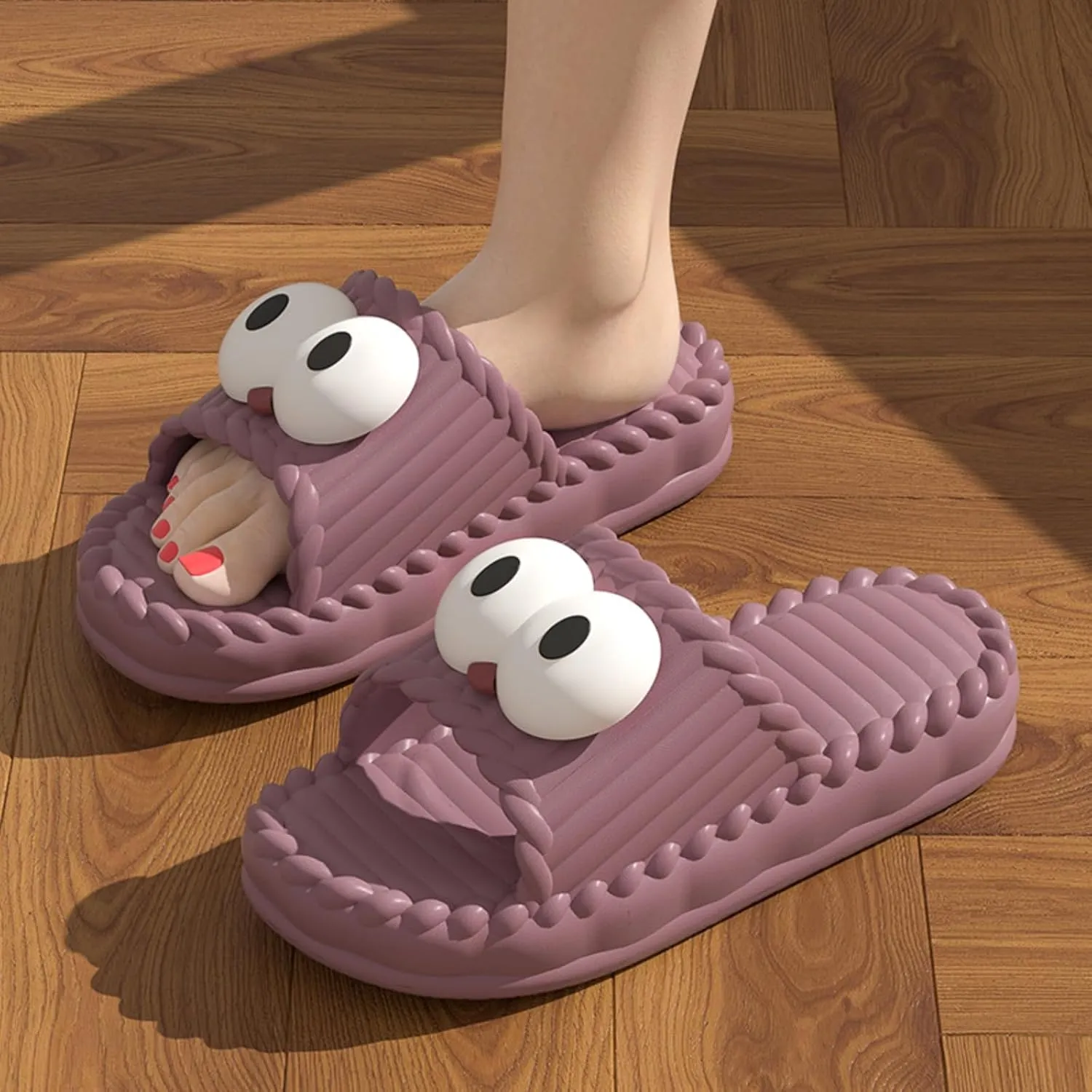 Women’s Bow Polka Dots Slippers Sandals Summer Puppy Dog Bear Flat Cute Slides Cushioned Home Beach Outdoor Shower Shoes