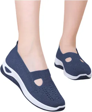 Women'S Breathable Soft Shoes Hands Free Slip On Arch Support Sneakers Walking Foam Go Running Shoes