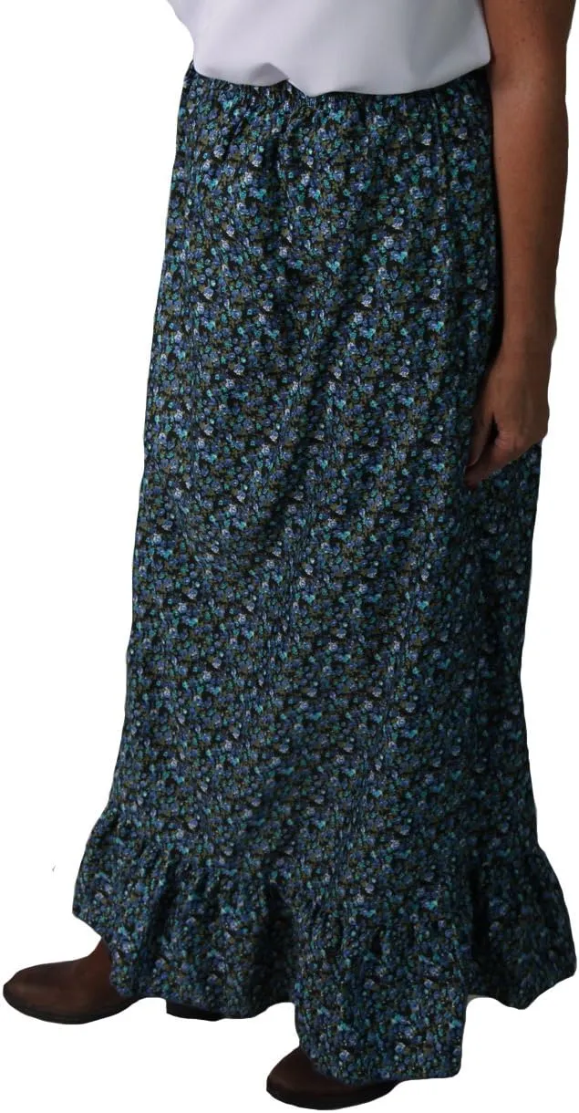 Women's Calico Pioneer Peasant Costume Skirt (Choose Color and Size)