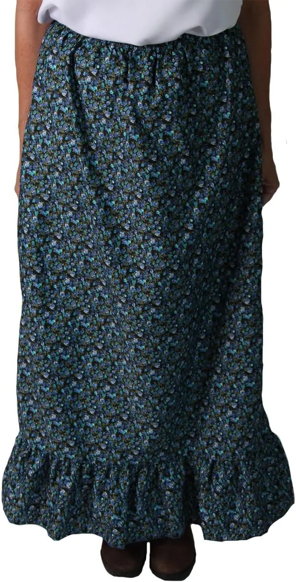 Women's Calico Pioneer Peasant Costume Skirt (Choose Color and Size)