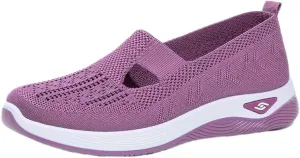 Women's Casual Sneakers, Slip On Lightweight Soft Sole Walking Shoes, Breathable Daily Footwear