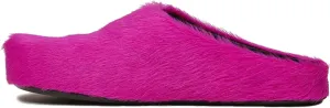 Women's Haired Fur Mules Round Toe Calf Hair Footbed Clogs Comfortable Casual Fall Mule Shoes