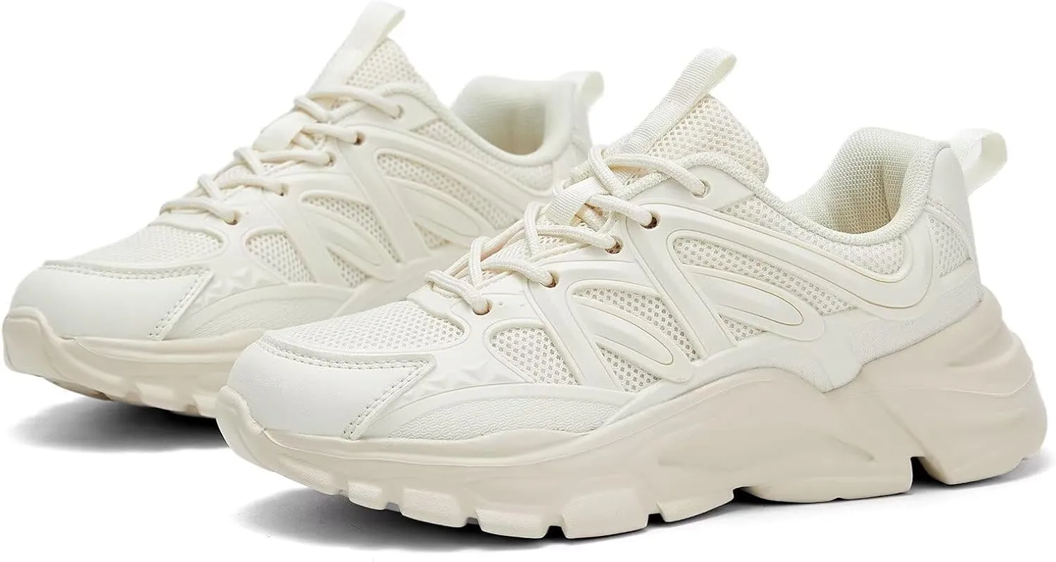 Womens Ladies Walking Shoes Fashion Running Sneakers Casual Comfor Lightweight Breathable Soft Sole Gym Tennis Work