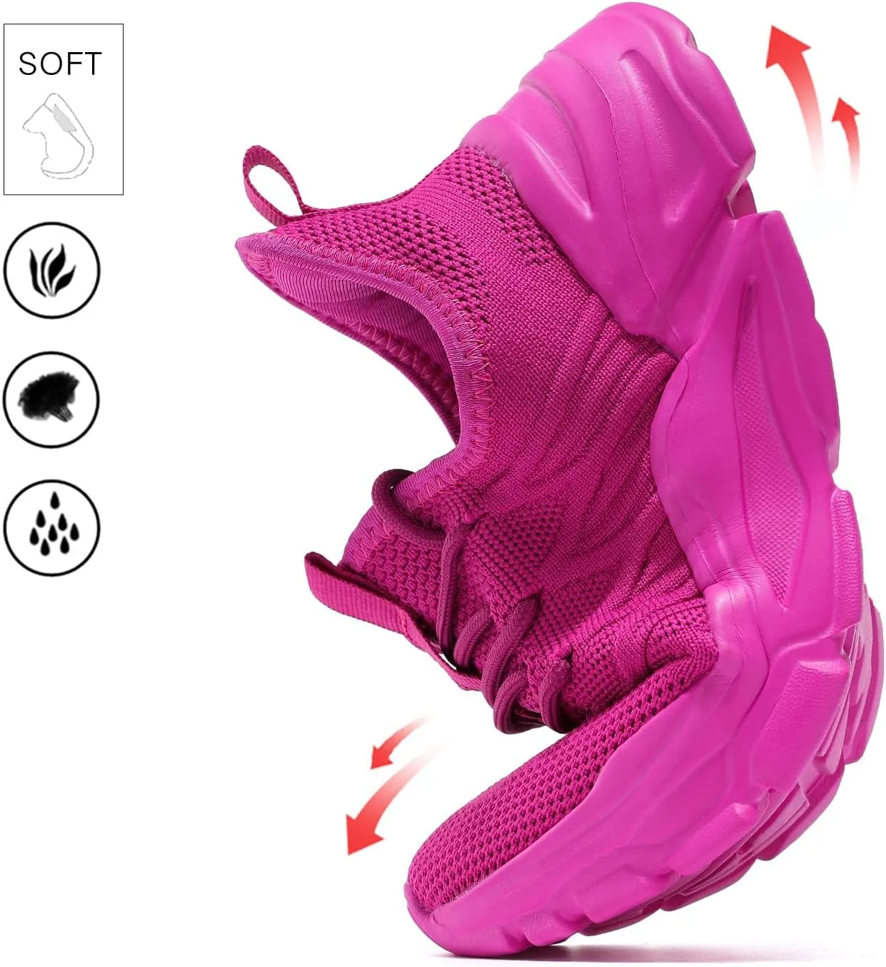 Womens Ladies Walking Tennis Shoes Slip on Lightweight Casual Running Sneakers Soft Sole Comfortable Trainers