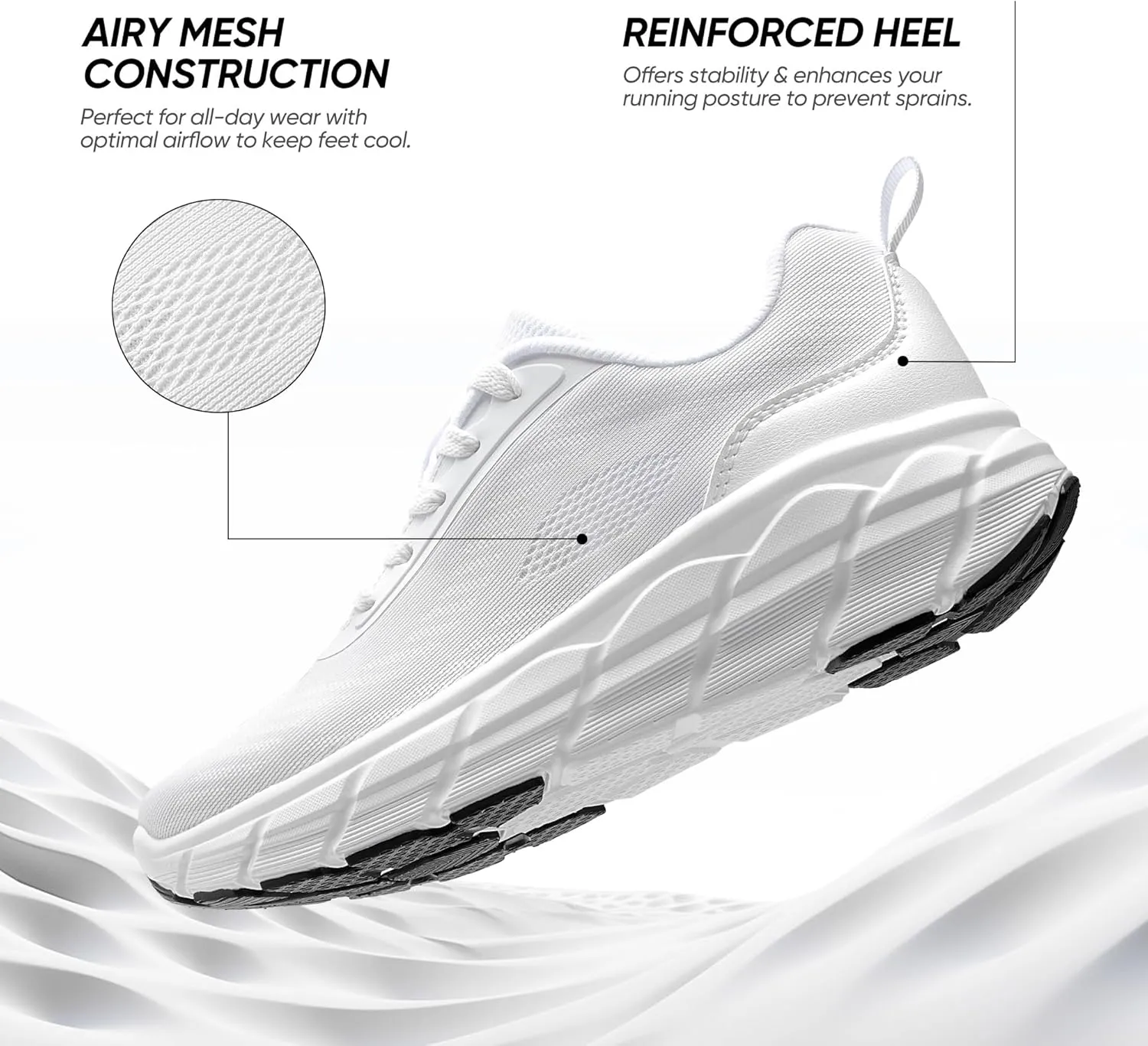Women's Road Running Shoes Lightweight Breathable Athletic Sneakers Gym Cross Trainer Walking Shoes