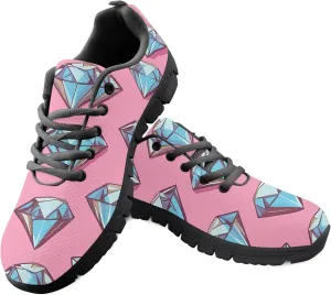 Women's Sports Trainer Running Shoe Teenager Causal Travel Shoes Outdoor Walking Low Heel Lace up Sneakers Breathable Flexible