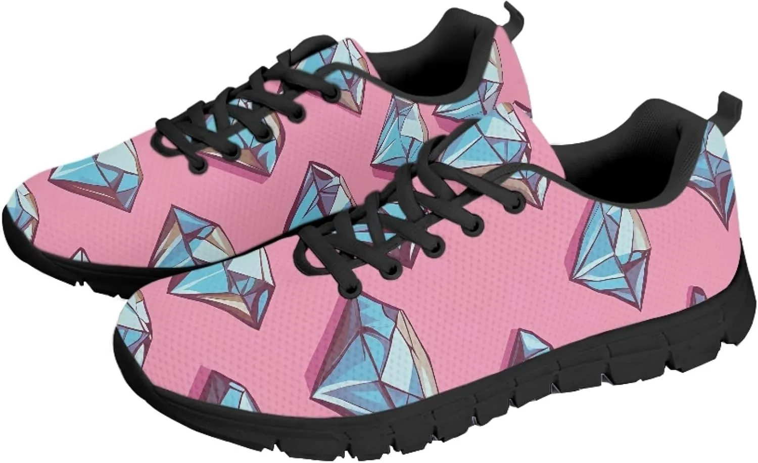 Women's Sports Trainer Running Shoe Teenager Causal Travel Shoes Outdoor Walking Low Heel Lace up Sneakers Breathable Flexible