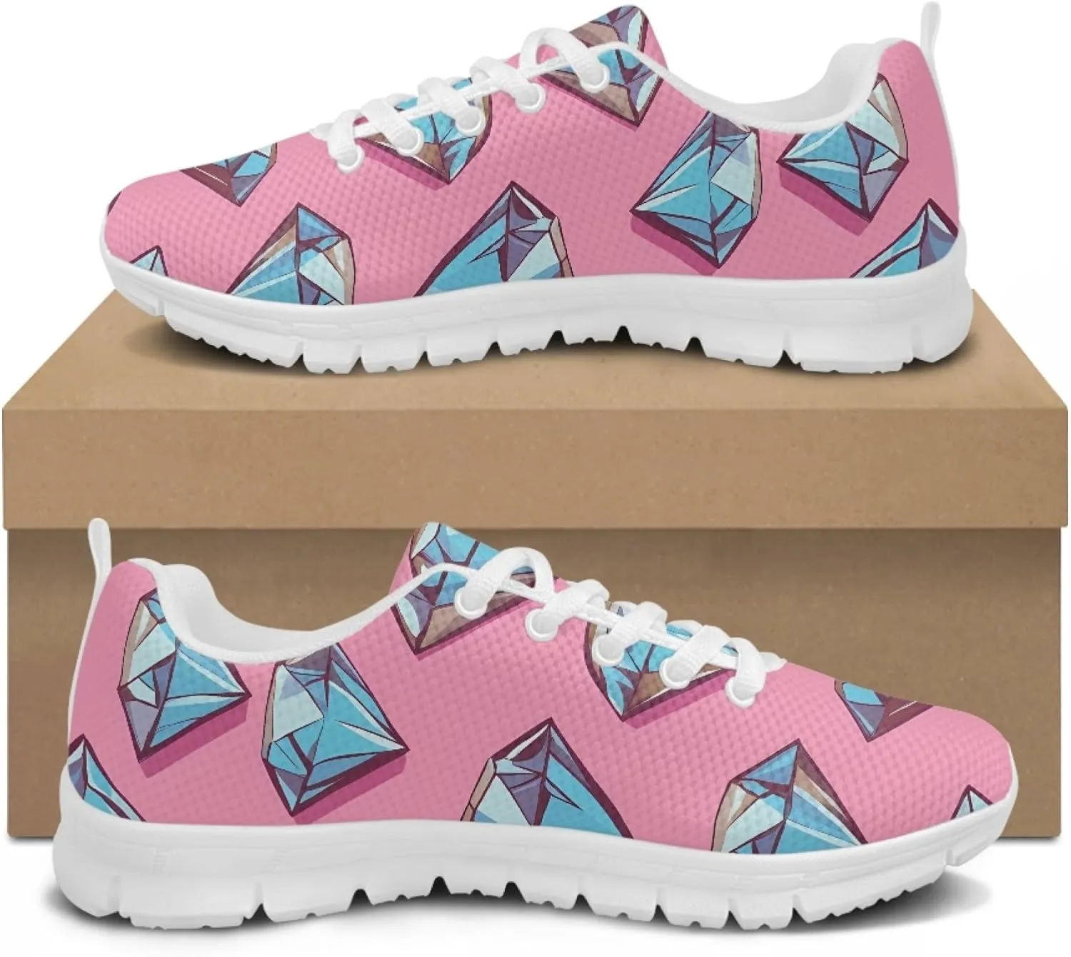 Women's Sports Trainer Running Shoes Adults Causal Travel Shoe Outdoor Walking Low Heel Lace up Sneakers Breathable Flexible for Lady