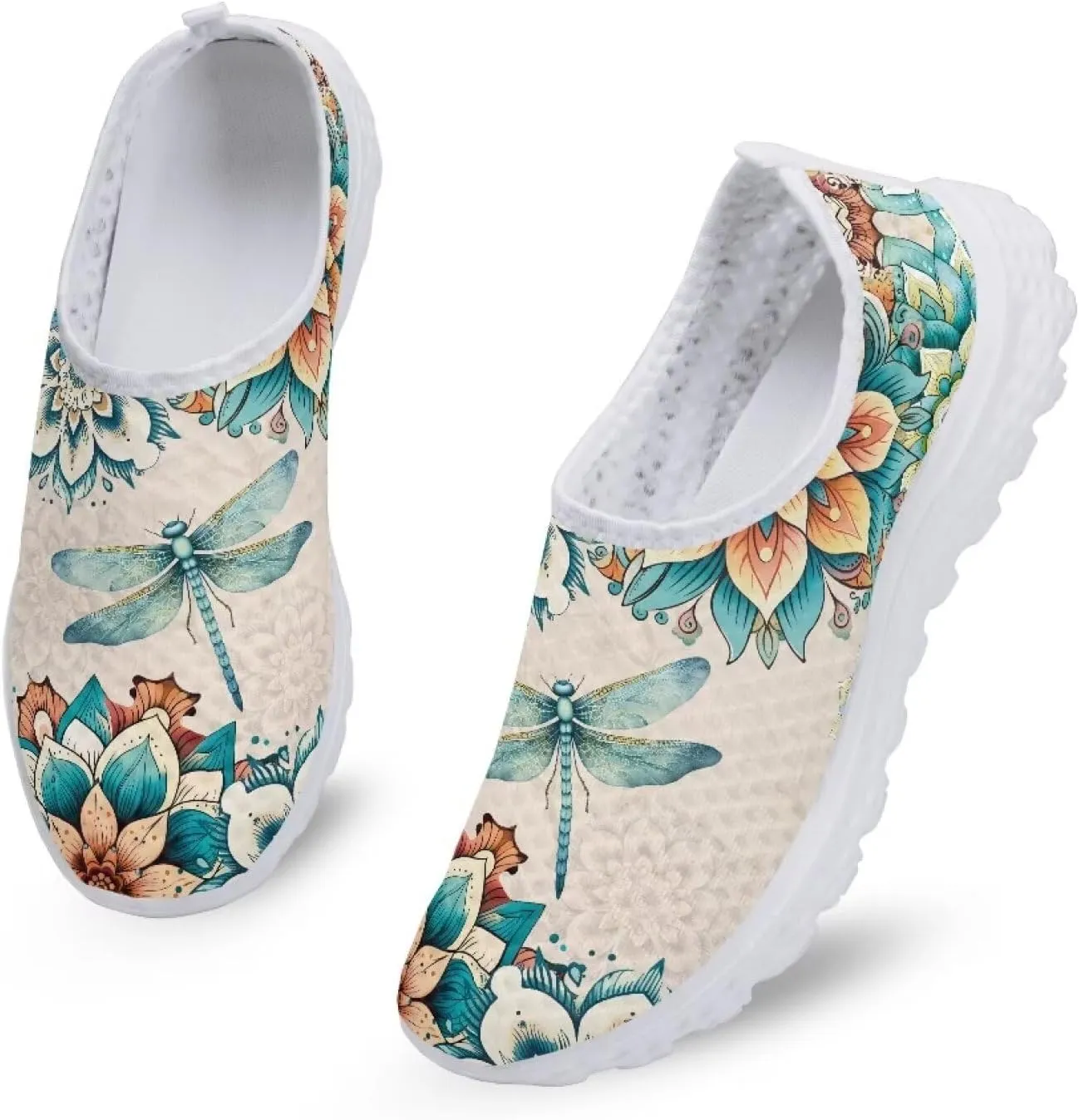 Women's Walking Shoes Men Mesh Sneaker Flat Slip On Breathable Trainers US 5-12