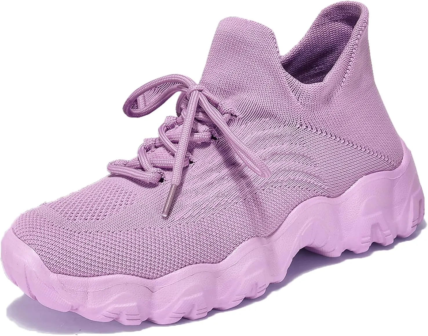 Women's Walking Shoes Slip-On Running Shoes- MD Sole Lightweight Sneakers for Women, Breathable Arch Support Running Gym Shoes