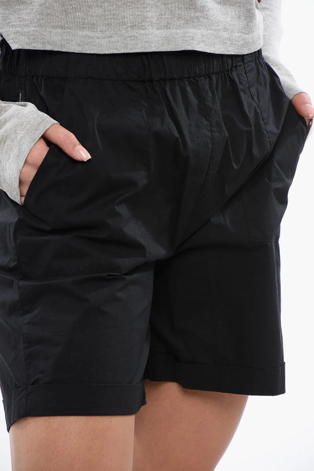 Woolrich Cotton Shorts witrh Elastic Waistband