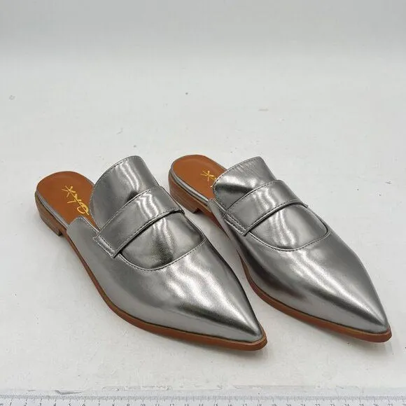 XYD Womens Retro Pointed Closed Toe Mule Flats Slip On Backless Dress Sandal Sli