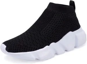 YAVY Kids Sneakers for Boys Tennis Shoes Girls Sock Sneakers for Kids Slip on Shoes Breathable high top Athletic Lightweight Walking Running Shoes