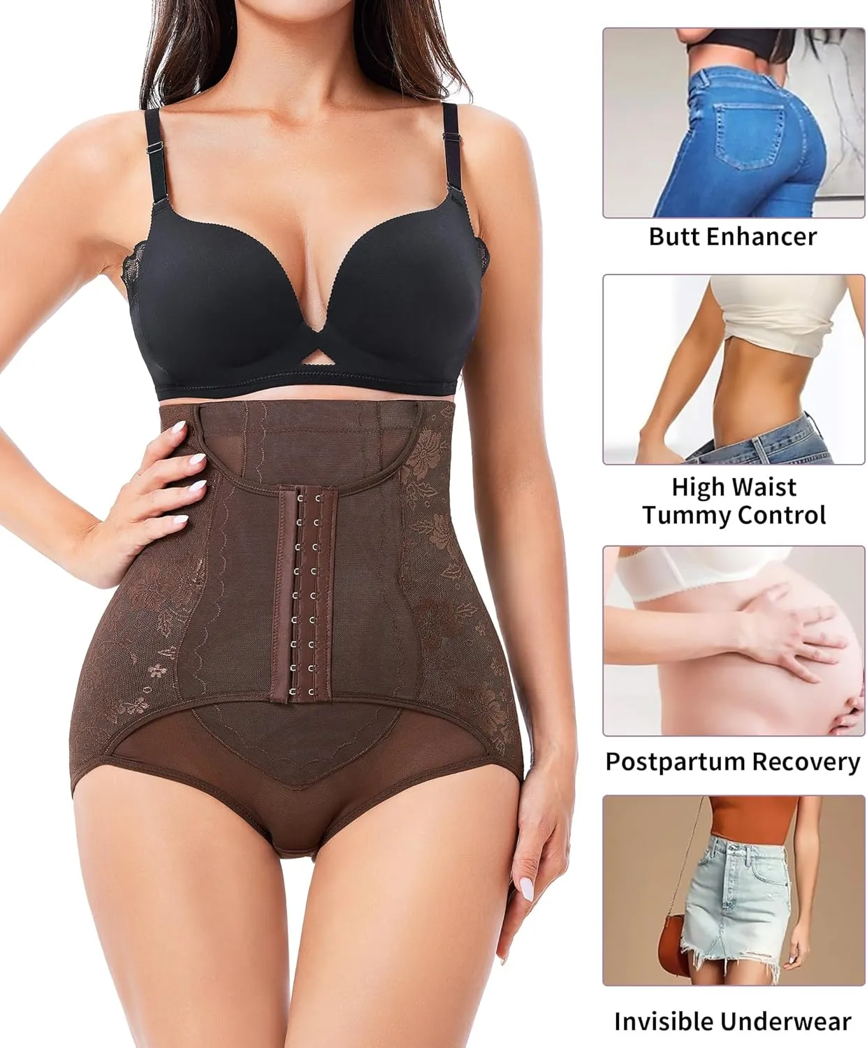 YERKOAD Tummy Control Panties for Women Shapewear Butt Lifter Short High Waist Trainer Corset Slimming Body Shaper Underwear