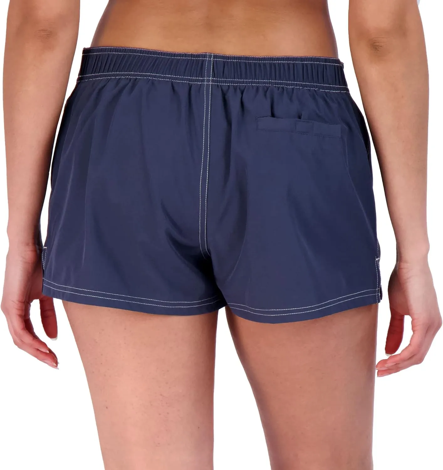 ZeroXposur Womens Swim Shorts with Liner – Black Swim Shorts for Women - Adjustable Stretch Waistband and Back Pocket